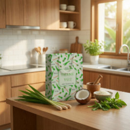 Anpassad påse i papper med Pandan-bladsmönster