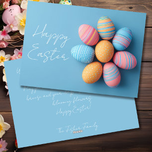 Anpassad påskkort med påskägg julkort