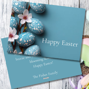 Anpassad påskkort med påskägg julkort