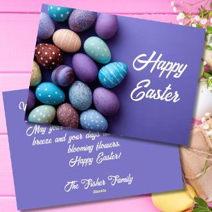 Anpassad påskkort med påskägg julkort