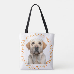 Anpassad pastell orange Labrador Retriever-handväs Tygkasse