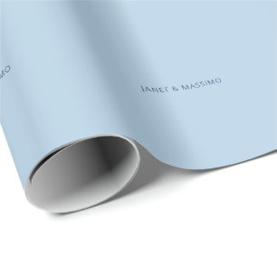 Anpassad pastellblå personlig minimalistisk namn presentpapper