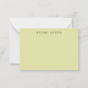 Anpassad pastellfärg personlig minimalistisk namn anteckningskort