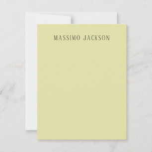 Anpassad pastellfärg personlig minimalistisk namn anteckningskort