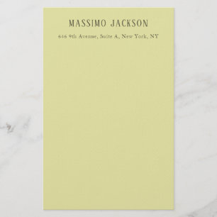 Anpassad pastellfärg personlig minimalistisk namn brevpapper