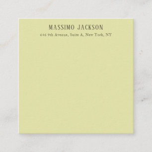 Anpassad pastellfärg personlig minimalistisk namn tilläggskort
