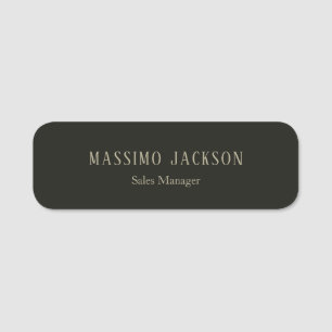 Anpassad pastellgrå personlig minimalistisk namn namnbricka