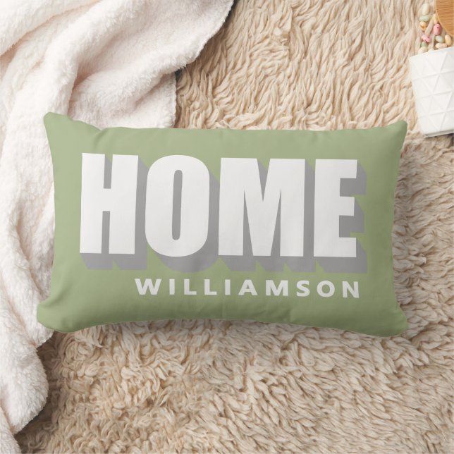 Anpassad Pastellgrön Vit Hem Minimalistisk Modern Lumbarkudde (Filt)