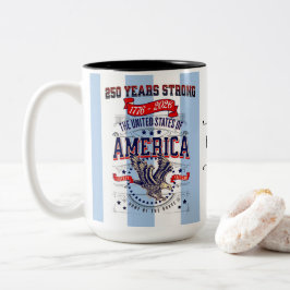 Anpassad patriotisk amerikansk 250-årsjubileum Två-Tonad mugg