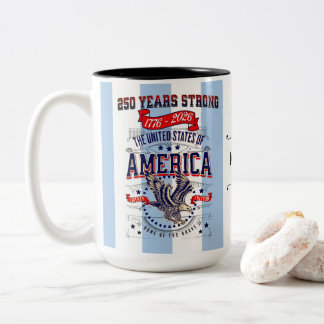 Anpassad patriotisk amerikansk 250-årsjubileum Två-Tonad mugg
