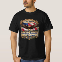 Anpassad Patriotisk Familj Amerikanskt Arv T Shirt