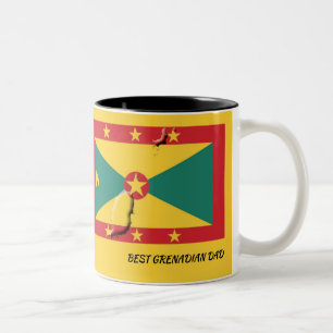 Anpassad patriotisk GULT för GRENADA-FLAGGA Två-Tonad Mugg