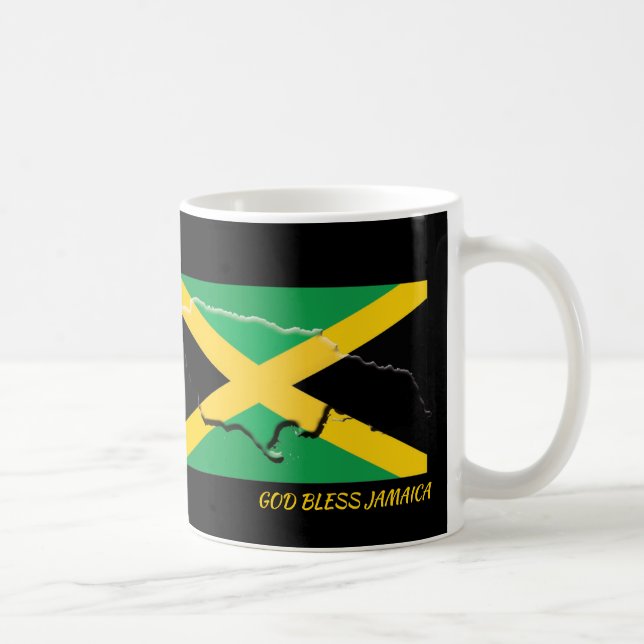 Anpassad patriotisk JAMAICA-FLAGGA, svart Kaffemugg (Höger)