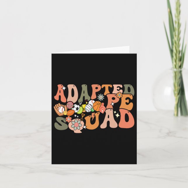 Anpassad Pe Squad Back to school-lärare Pe Kort (Framsida)