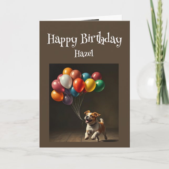 Anpassad Perfekt för födelsedag Hund Kort (Framsida)