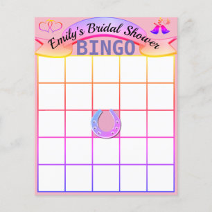 Anpassad Personlig Bröllopsfest Bingo Flygblad