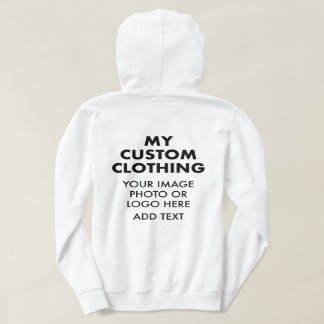 Anpassad personlig DAM VIT HOODED TRÖJA