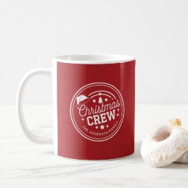 Anpassad personlig DIY jul Crew röd Kaffemugg