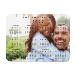 Anpassad Personlig Familjefoto 2023 Kalender Magnet