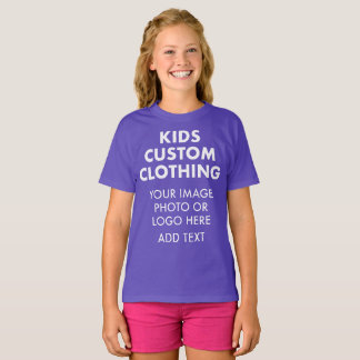 Anpassad personlig Flicka T-SHIRT - LILA