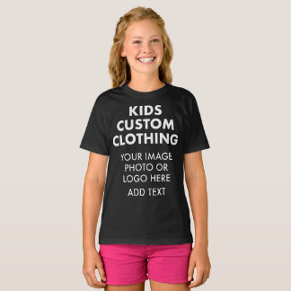 Anpassad personlig Flicka T-SHIRT - SVART