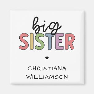 Anpassad Personlig för Big Sister Cute Cute Magnet