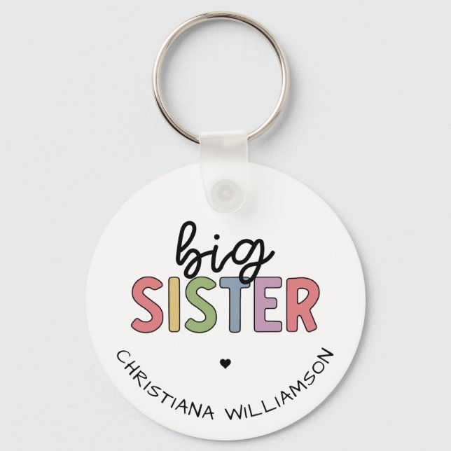 Anpassad Personlig för Big Sister Cute Cute Nyckelring (Framsida)