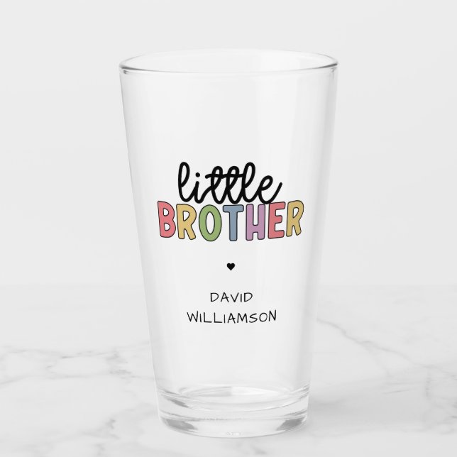 Anpassad Personlig för Lilla Brother Cute Cute Glaskopp (Framsida)