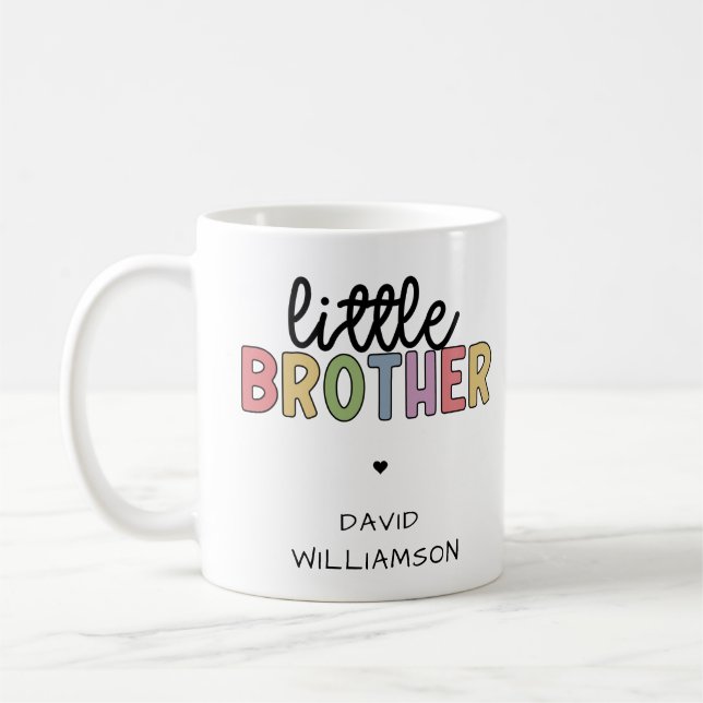 Anpassad Personlig för Lilla Brother Cute Cute Kaffemugg (Vänster)