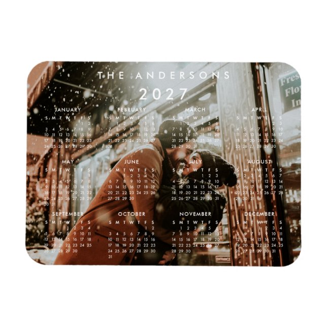 Anpassad Personlig Foto 2023 Kalender Magnet (Horisontell)