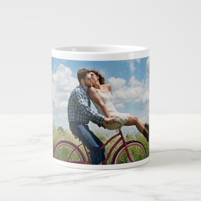 Anpassad personlig foto  jumbo mugg (Framsidan)