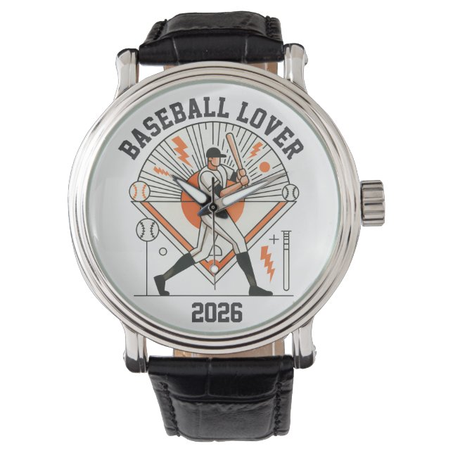 Anpassad Personlig Global Baseboll 2026 Armbandsur (Framsida)