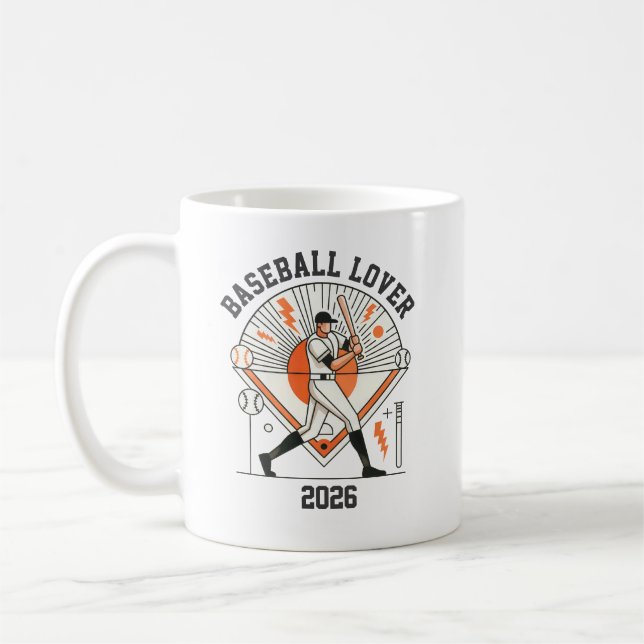 Anpassad Personlig Global Baseboll 2026 Kaffemugg (Vänster)
