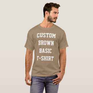 Anpassad personlig herr BASIC BRUN T-SHIRT