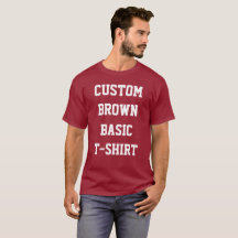 Anpassad personlig herr BASIC BRUN T-SHIRT