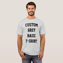 Anpassad personlig herr BASIC GRÅ T-SHIRT