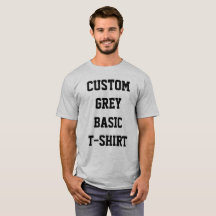 Anpassad personlig herr BASIC GRÅ T-SHIRT
