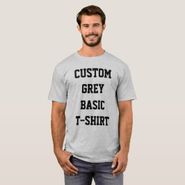 Anpassad personlig herr BASIC GRÅ T-SHIRT