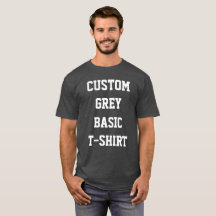Anpassad personlig herr BASIC GRÅ T-SHIRT