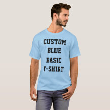 Anpassad personlig herr BASIC LJUST BLÅ T-SHIRT