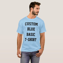 Anpassad personlig herr BASIC LJUST BLÅ T-SHIRT