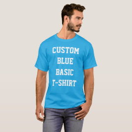 Anpassad personlig herr BASIC TEAL BLÅ T-SHIRT