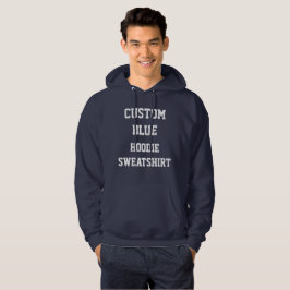 Anpassad personlig herr BLÅ HOODIE TRÖJA