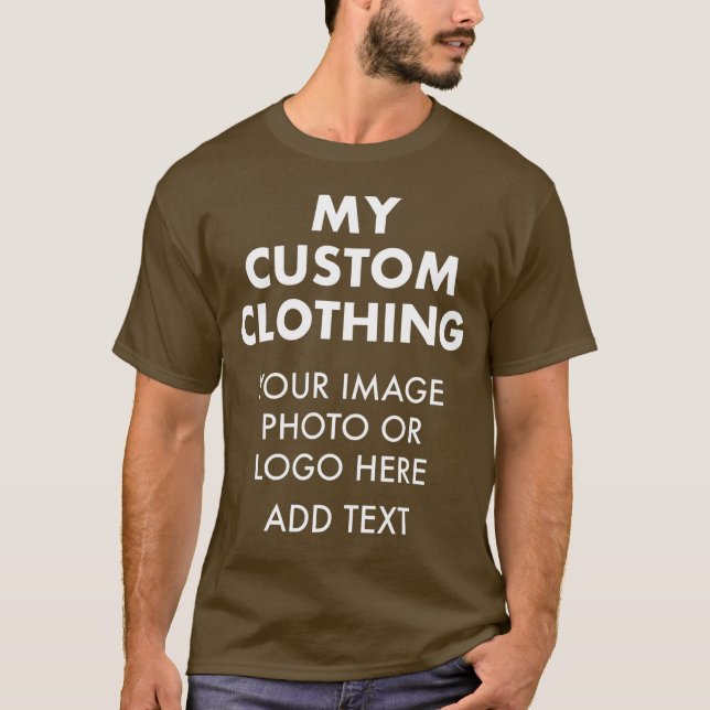 Anpassad personlig HERR BRUN T-SHIRT (Framsida)
