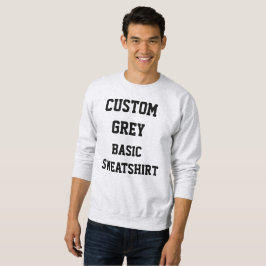 Anpassad personlig herr GRÅ BASISKAPUSCHONG Sweatshirt