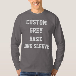 Anpassad personlig herr GRÅ LÅNGÄRMAD T-SHIRT