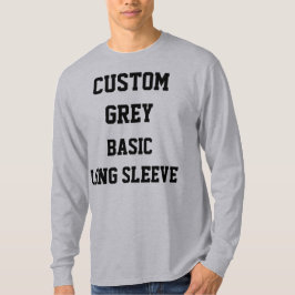 Anpassad Personlig Herr GRÅ LÅNGÄRMAD T-SHIRT