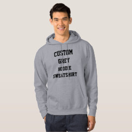 Anpassad personlig herr GRÅ TRÖJA MED HUVA Hoodie
