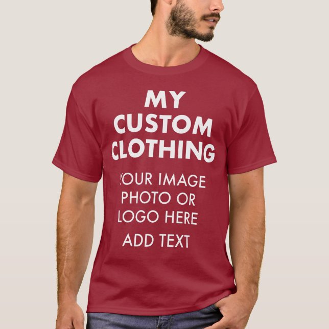 Anpassad personlig HERR MAROON RÖD T-SHIRT (Framsida)