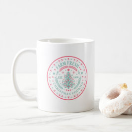 Anpassad personlig julgran stilren kaffemugg
